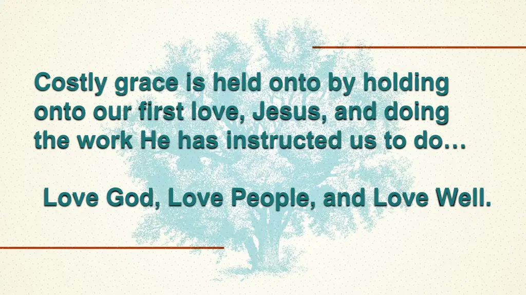 costly grace is held onto by holding onto