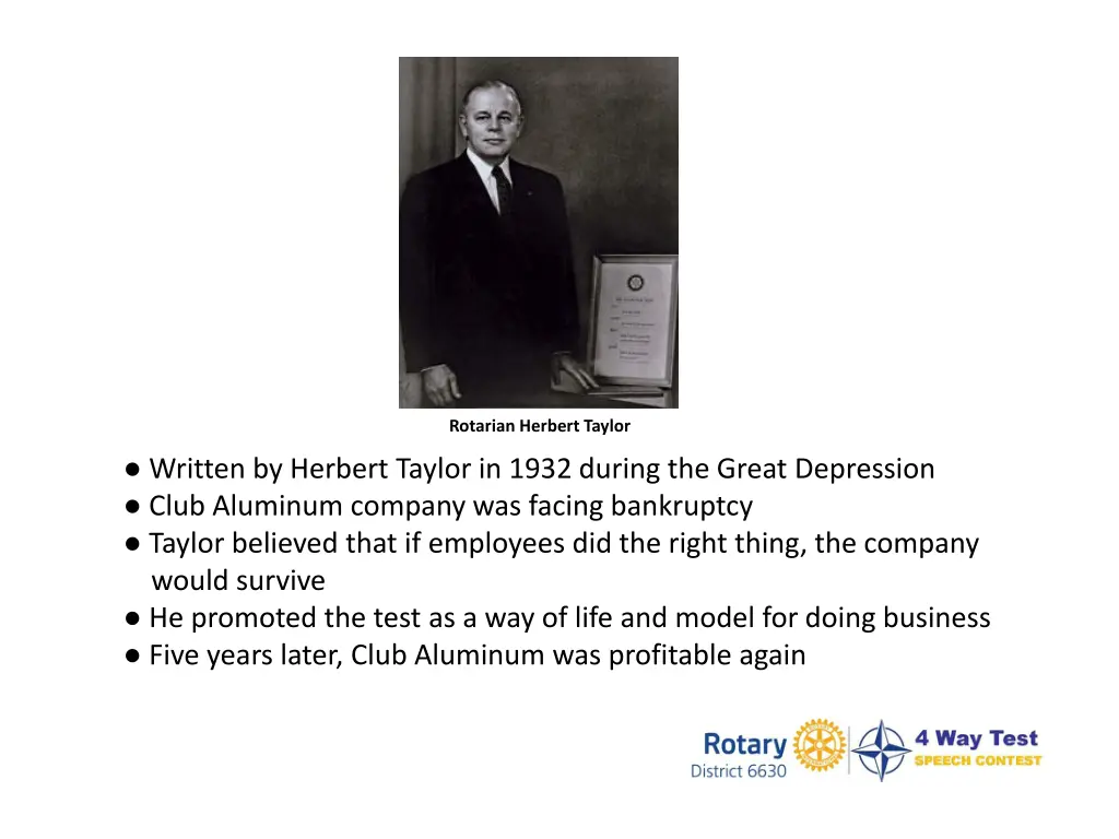 rotarian herbert taylor