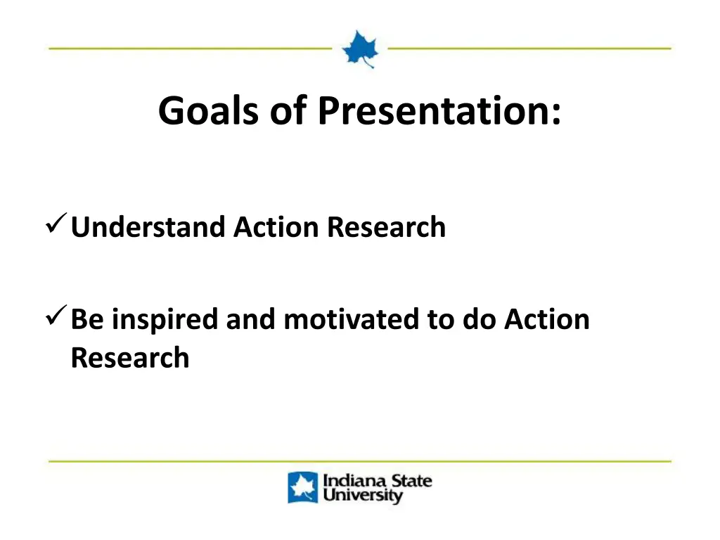 goals of presentation