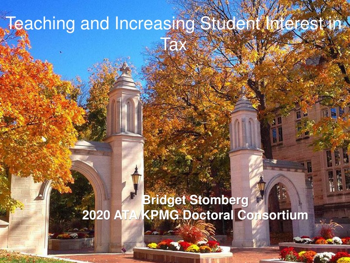 teaching and increasing student interest in tax