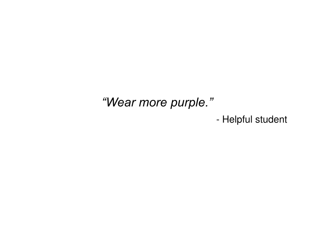 wear more purple