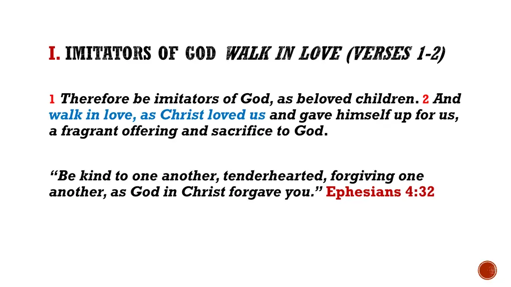 i imitators of god walk in love verses 1 2 1