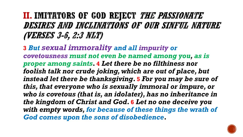 ii imitators of god reject the passionate desires 3