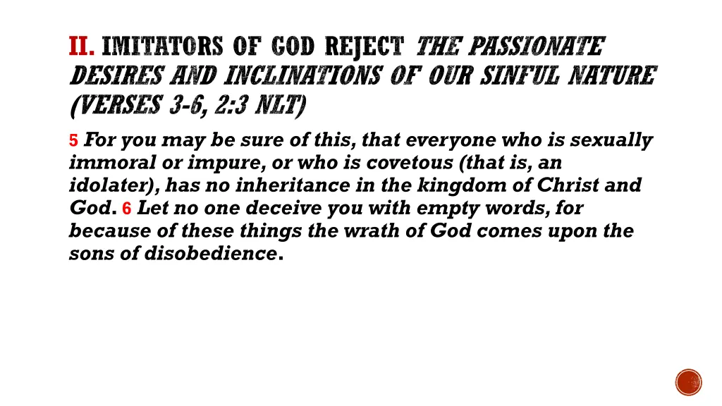 ii imitators of god reject the passionate desires 5