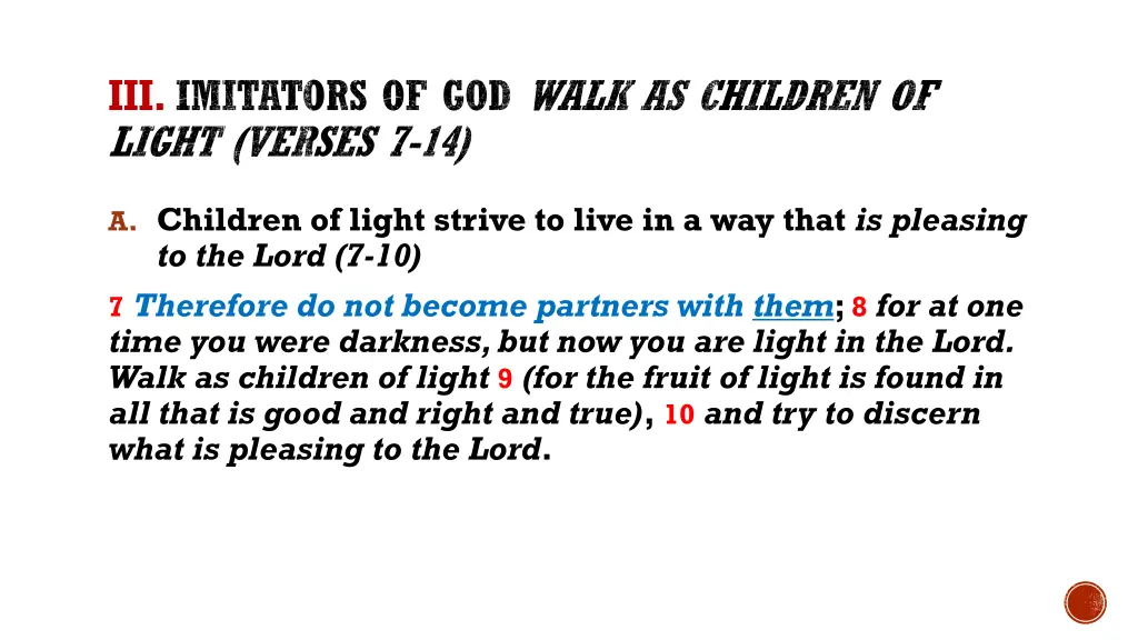 iii imitators of god walk as children of light