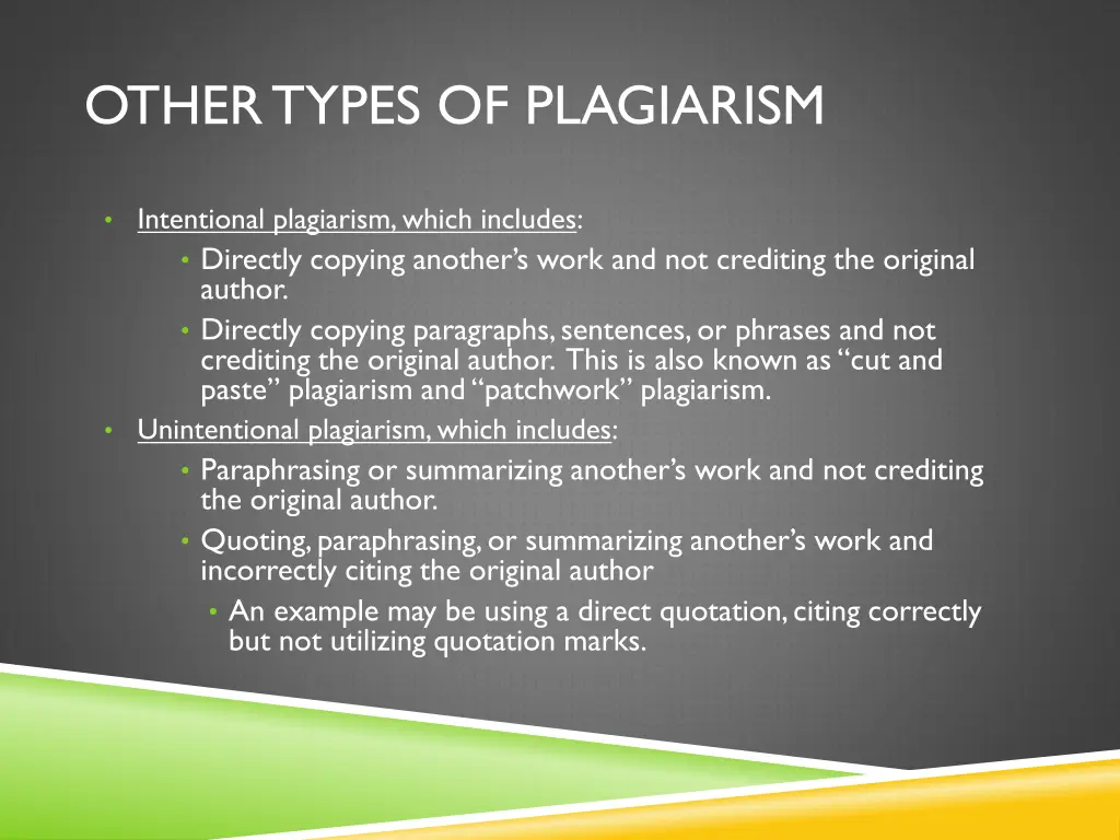 other types of plagiarism