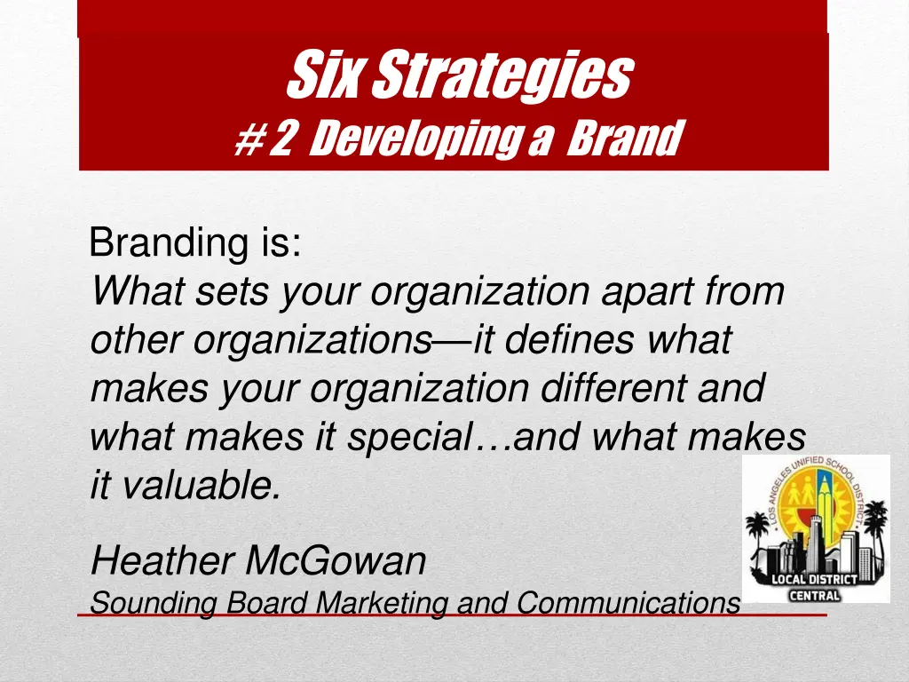 six strategies 2 developing a brand 2