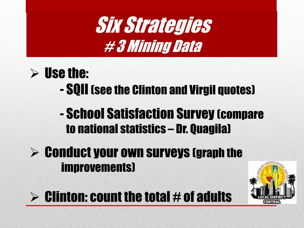 six strategies 3 mining data 3