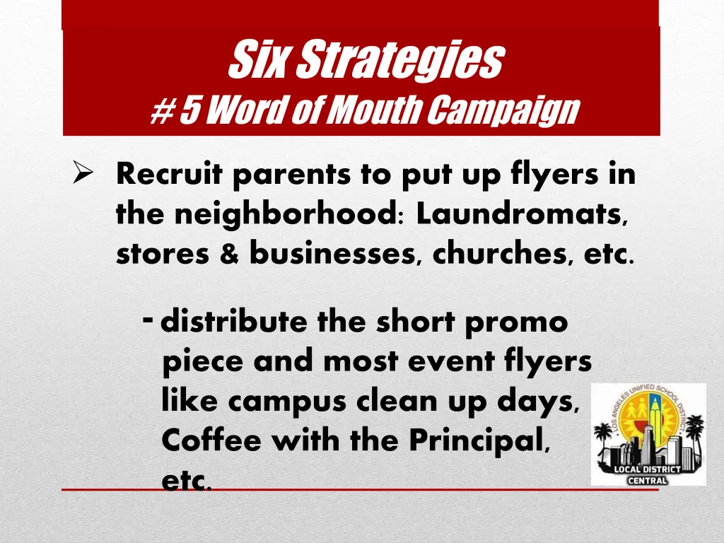 six strategies 5 word of mouth campaign 1