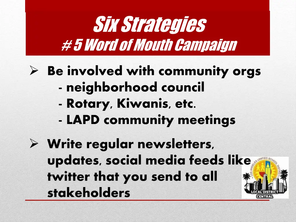 six strategies 5 word of mouth campaign