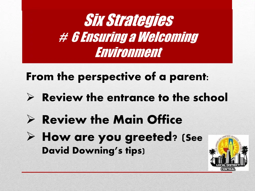 six strategies 6 ensuring a welcoming environment