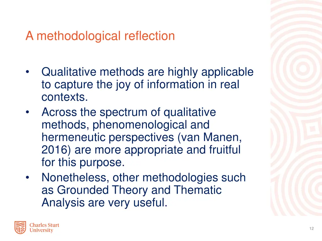 a methodological reflection