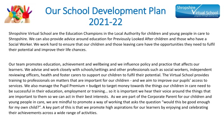 our school development plan our school