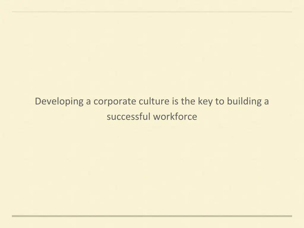 developing a corporate culture