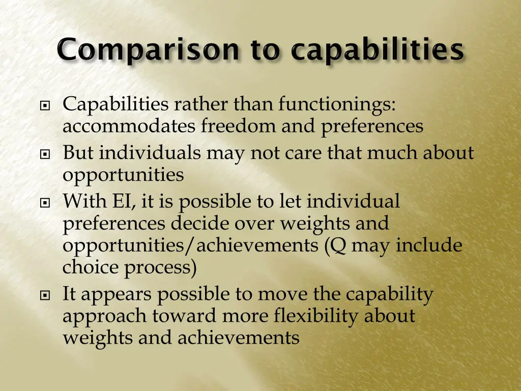 capabilities rather than functionings