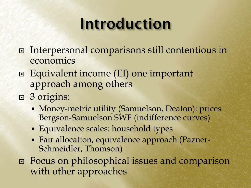 interpersonal comparisons still contentious