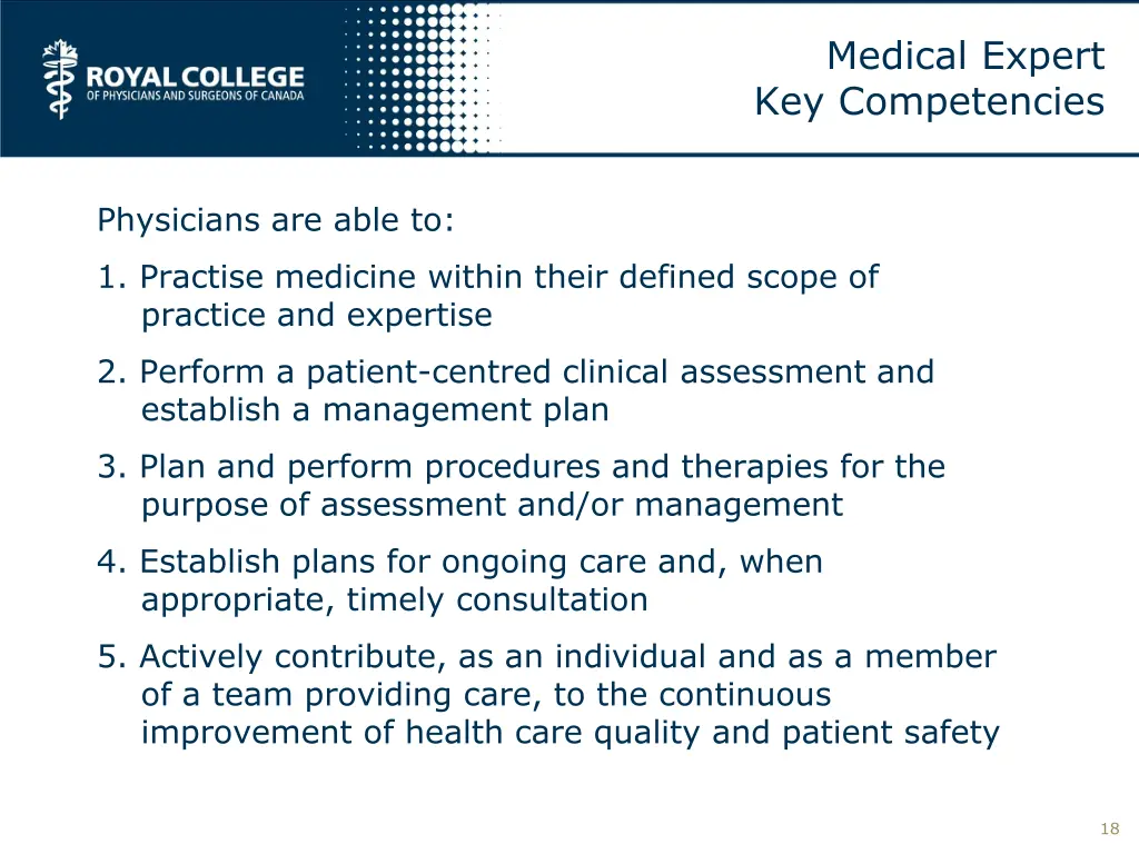 medical expert key competencies