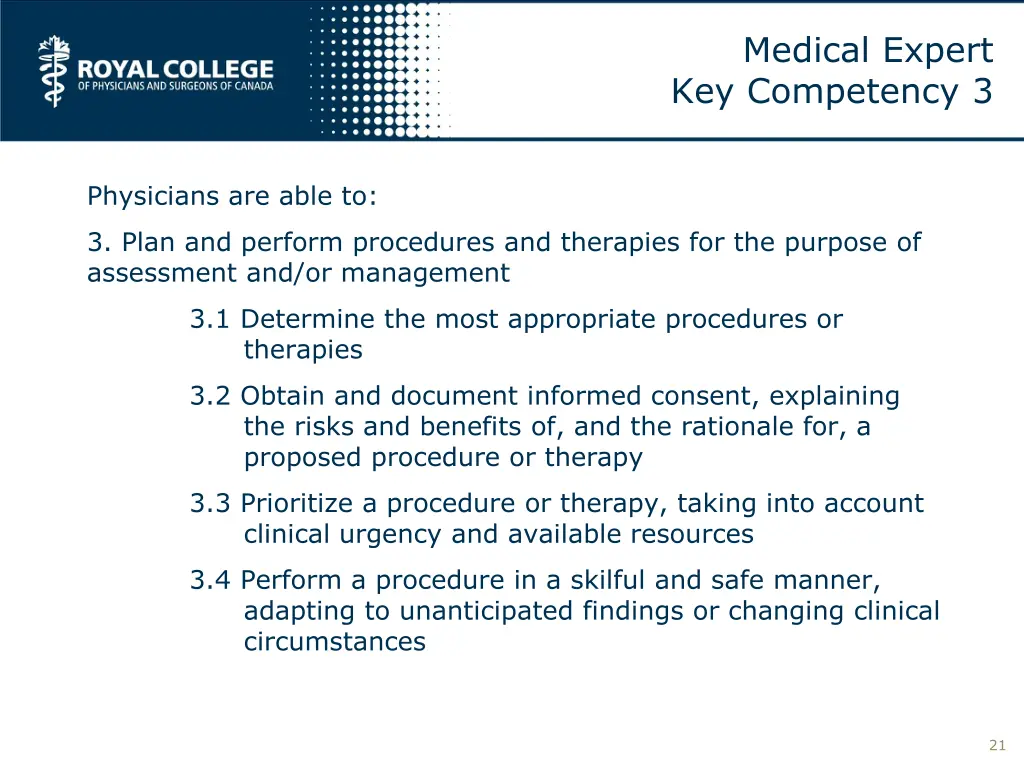 medical expert key competency 3