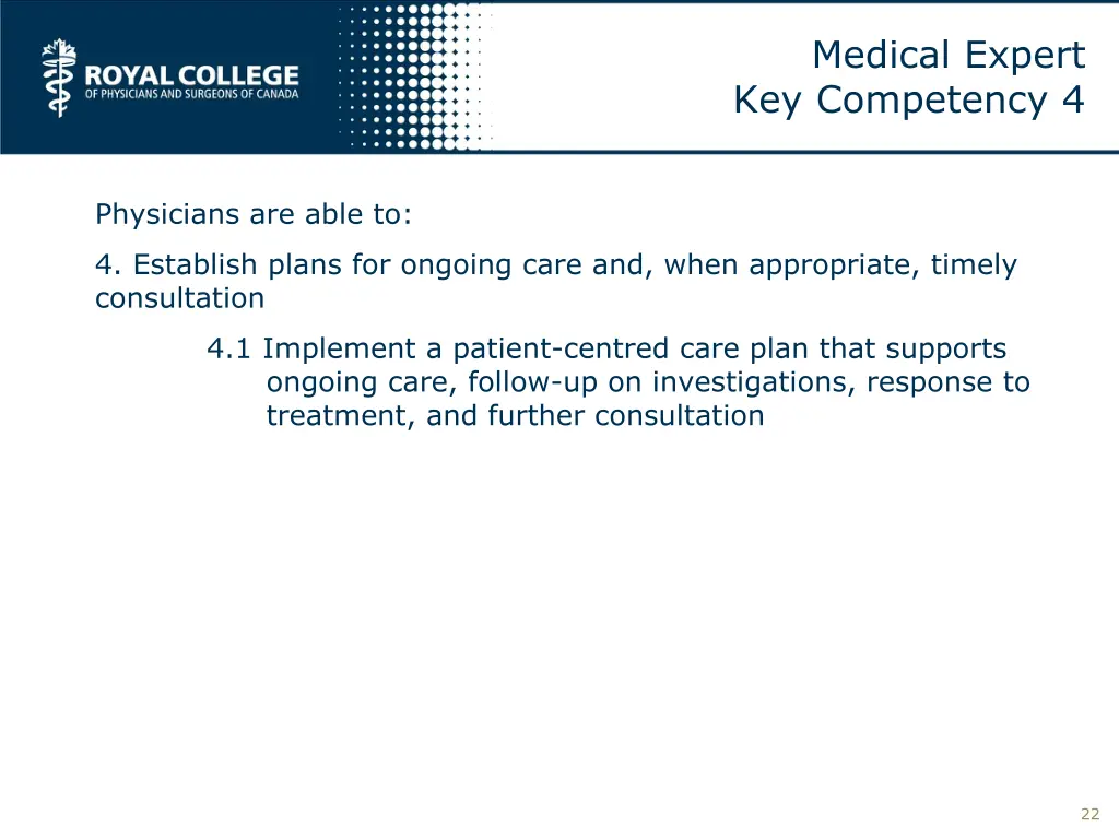 medical expert key competency 4