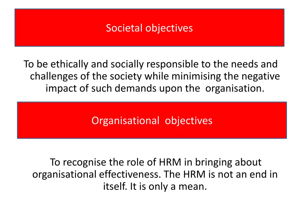 societal objectives