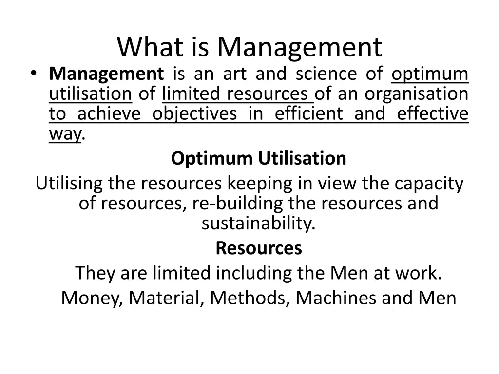 what is management management