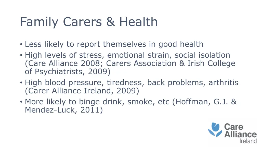 family carers health