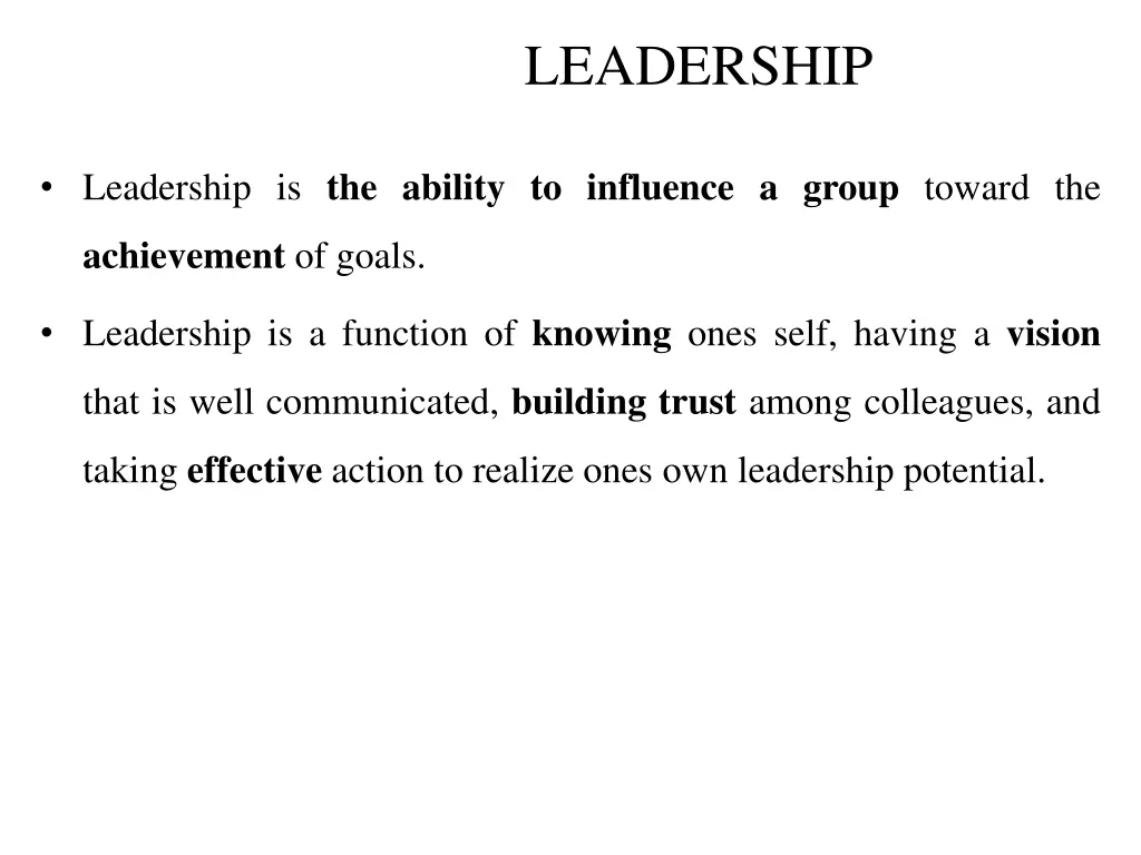 leadership