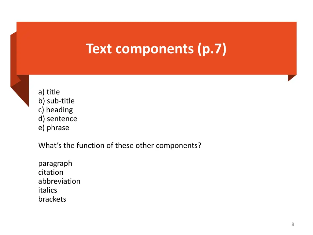 text components p 7