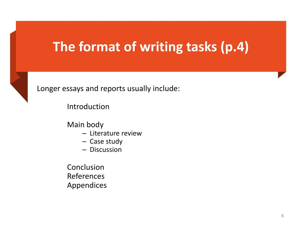 the format of writing tasks p 4