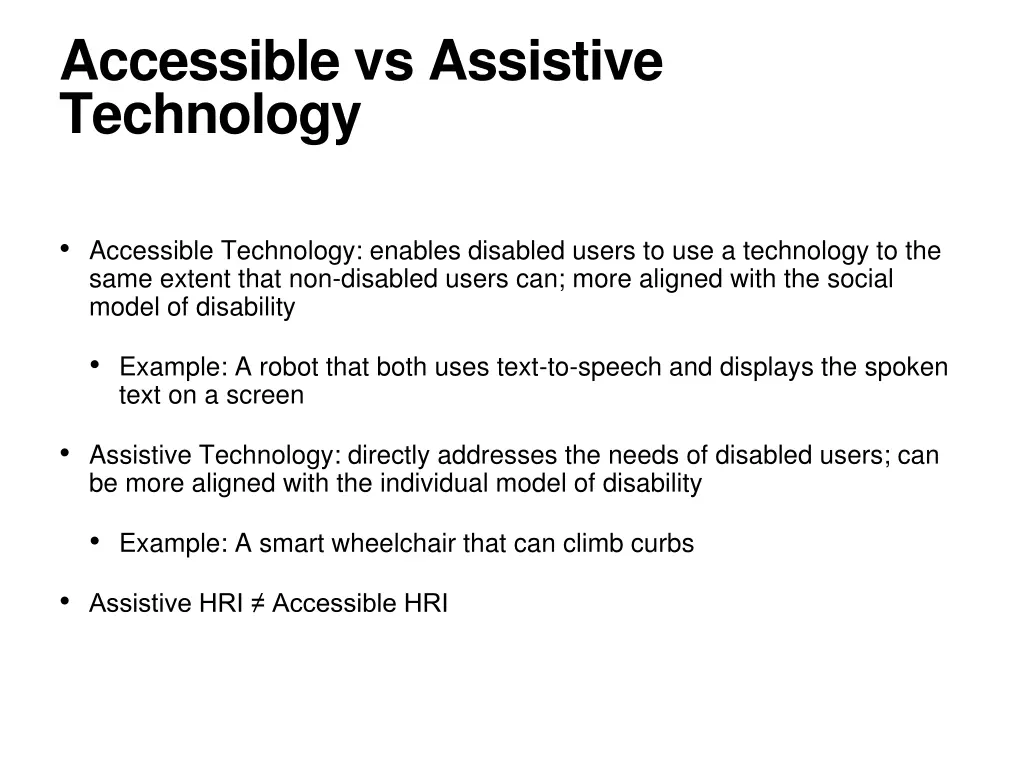 accessible vs assistive technology