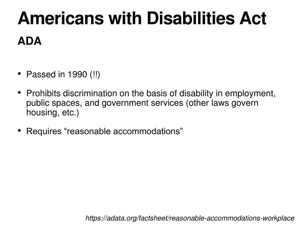 americans with disabilities act