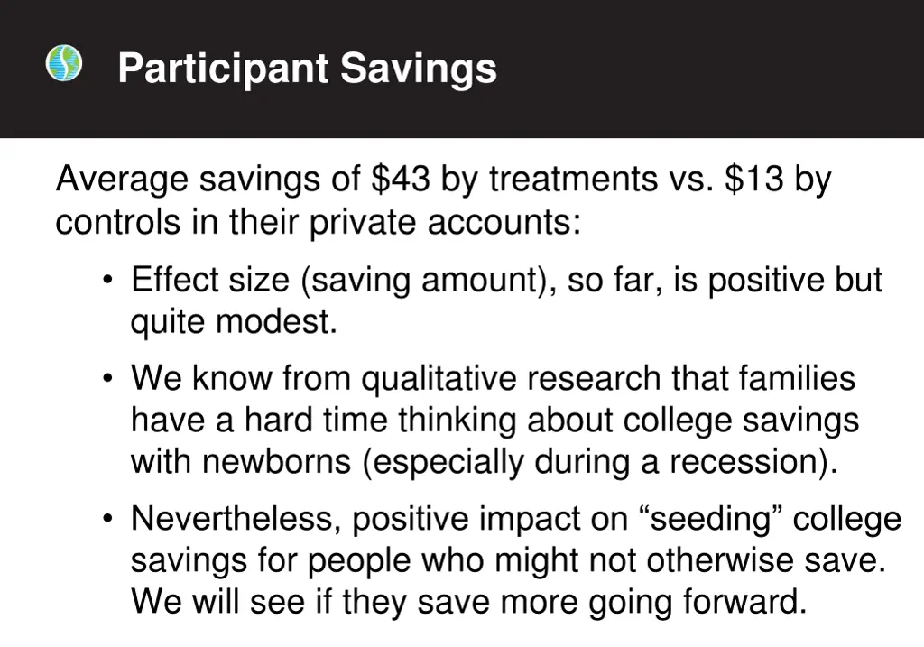 participant savings