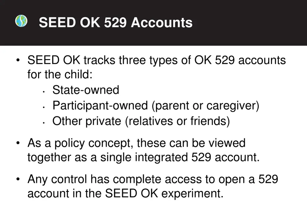 seed ok 529 accounts