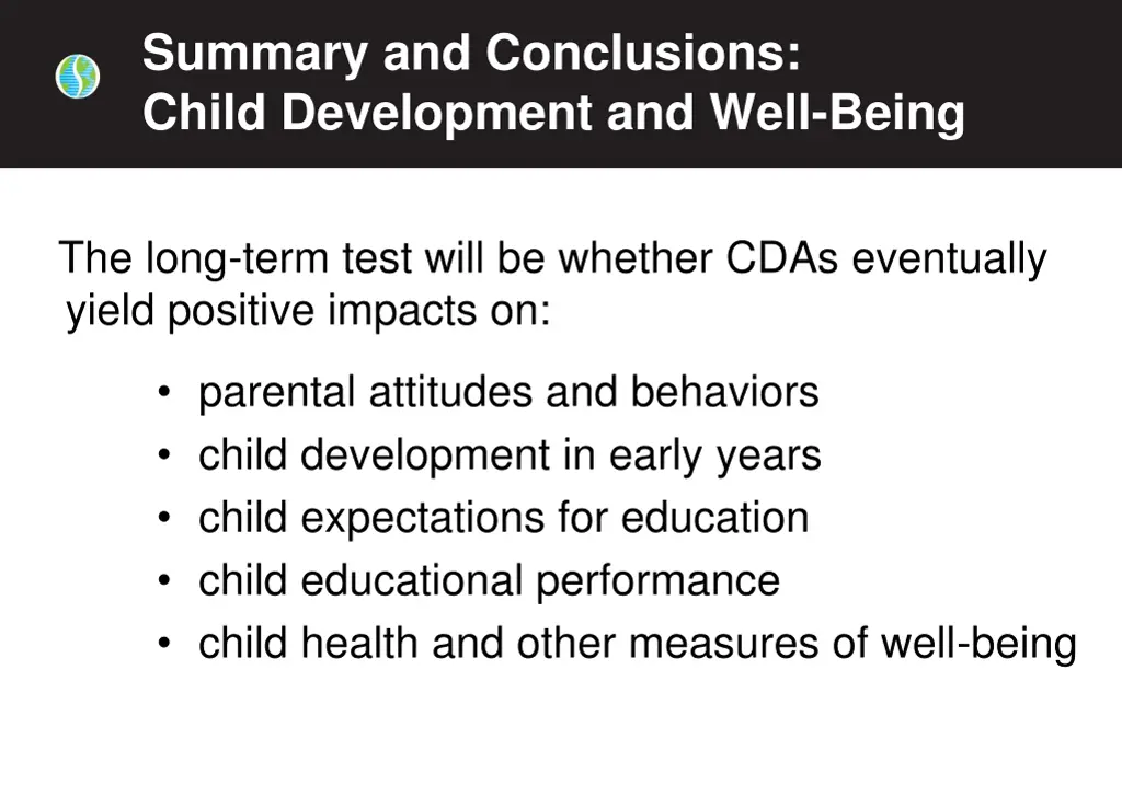 summary and conclusions child development