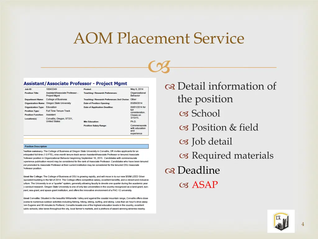 aom placement service