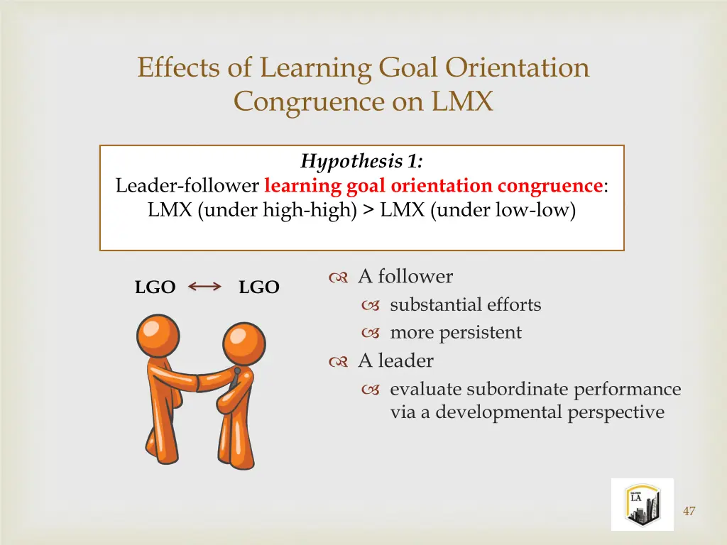 effects of learning goal orientation congruence