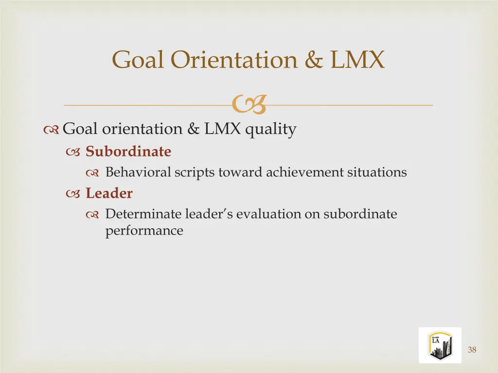 goal orientation lmx