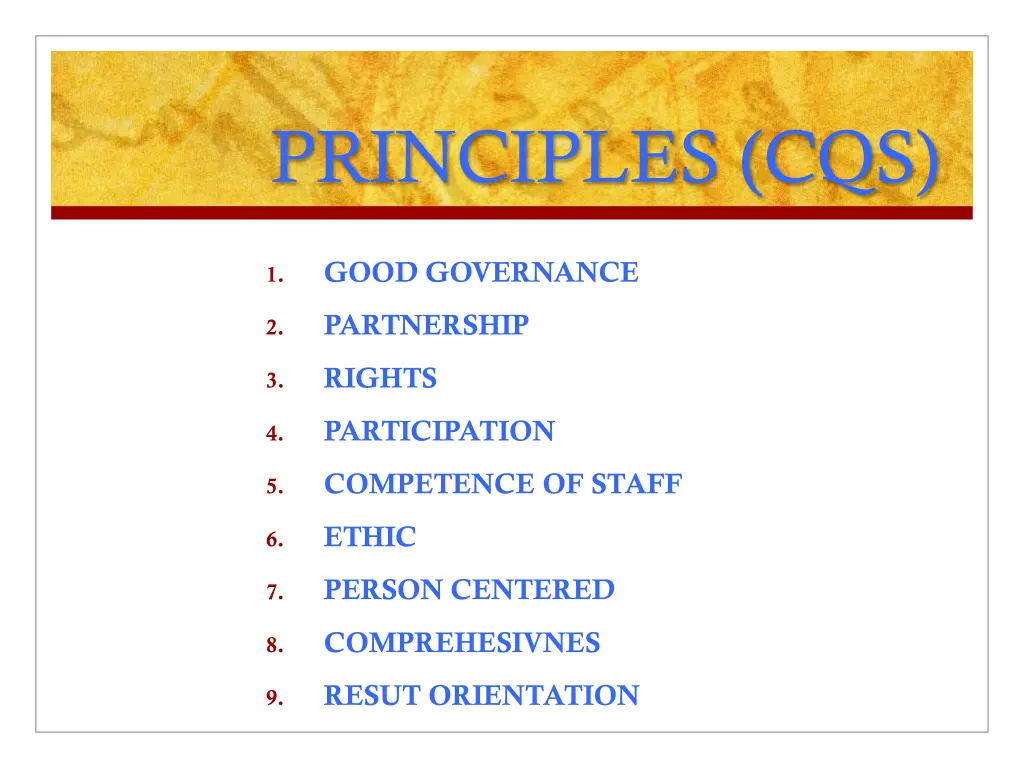 principles cqs