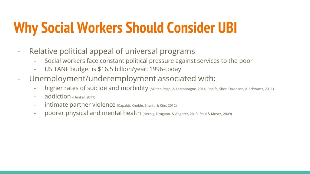 why social workers should consider ubi