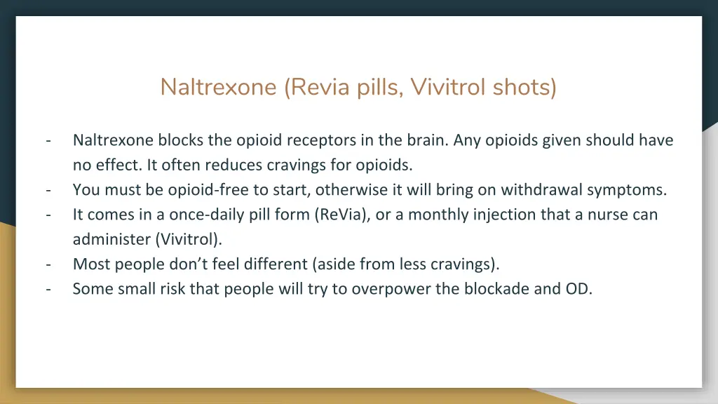 naltrexone revia pills vivitrol shots