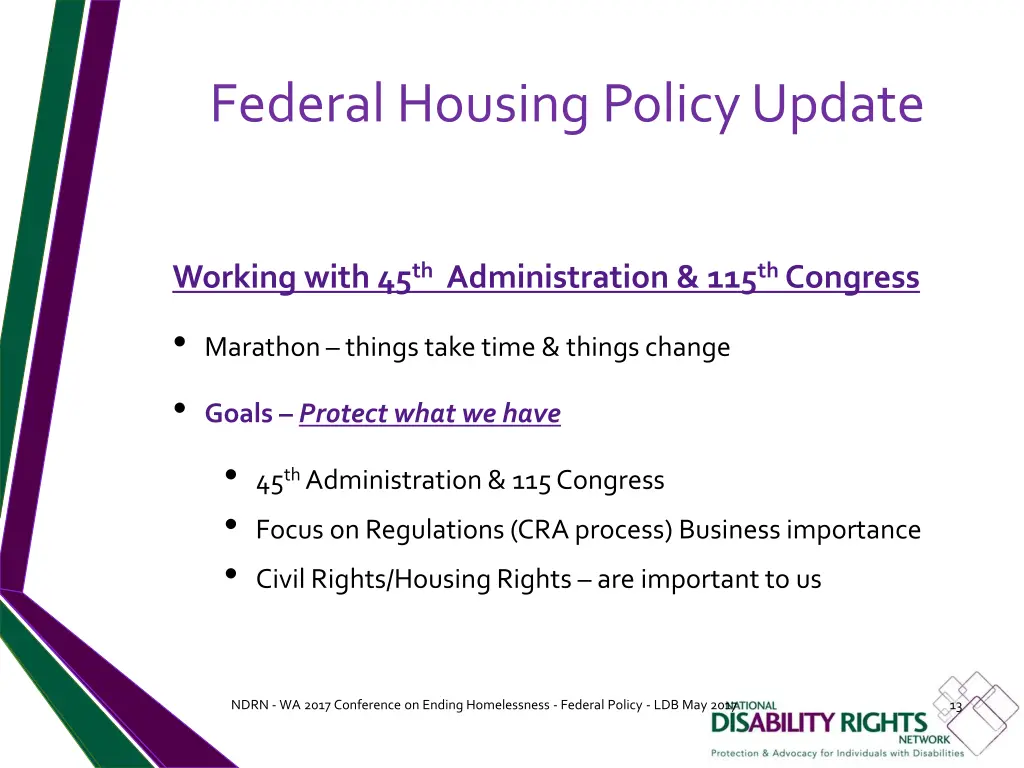 federal housing policy update 11