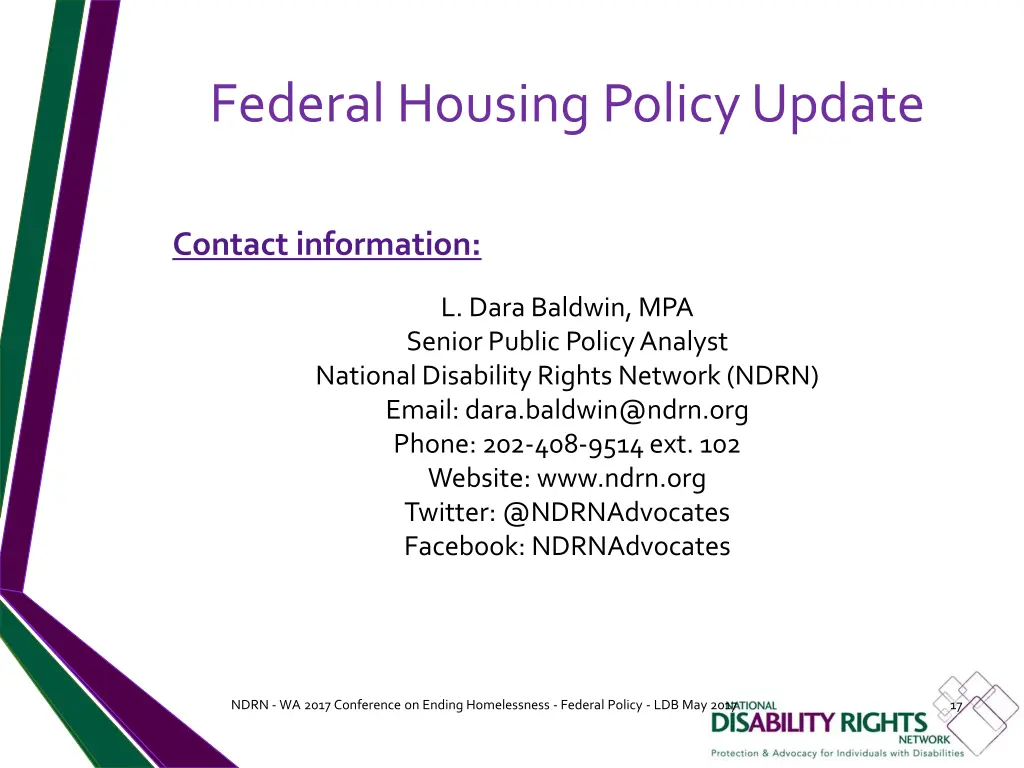 federal housing policy update 15