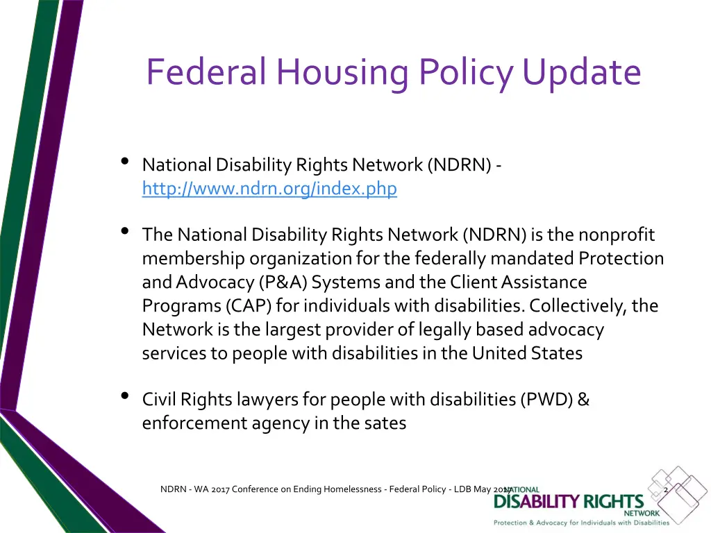 federal housing policy update