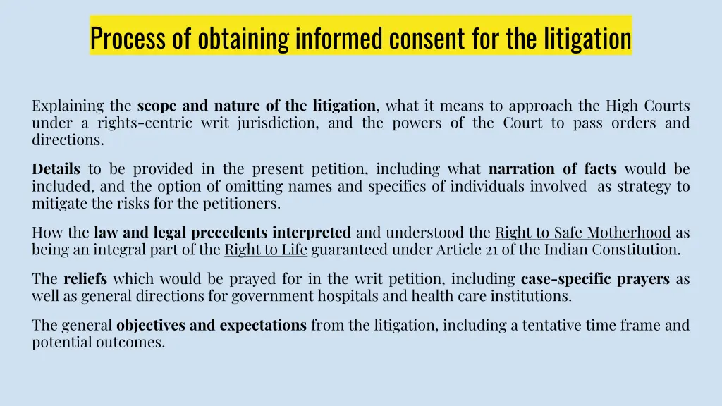 process of obtaining informed consent