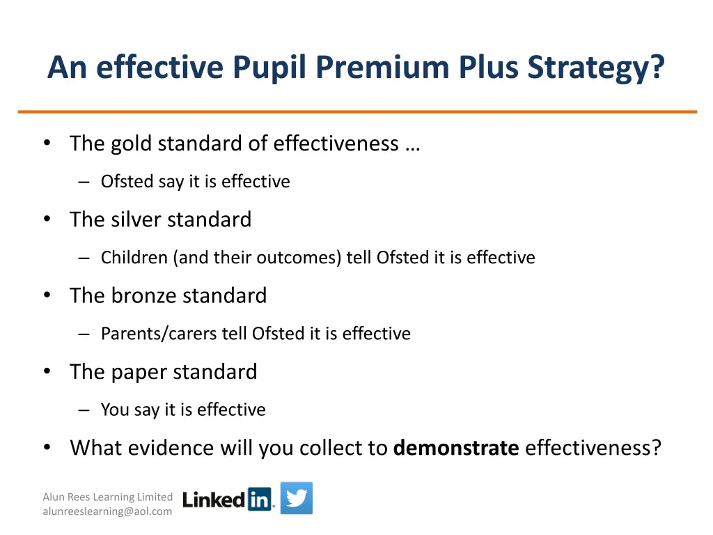 an effective pupil premium plus strategy