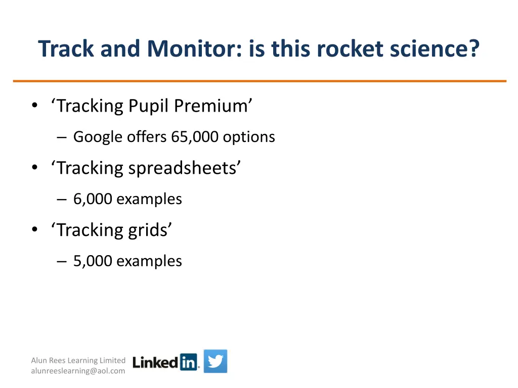 track and monitor is this rocket science 1