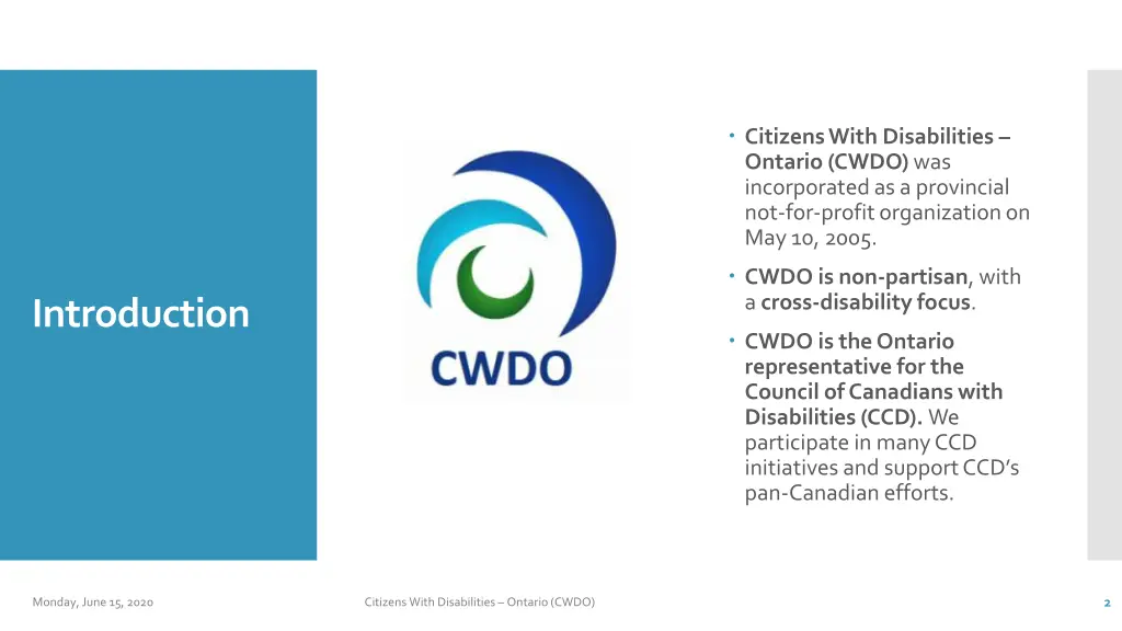 citizens with disabilities ontario cwdo