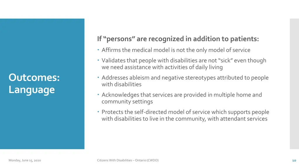 if persons are recognized in addition to patients