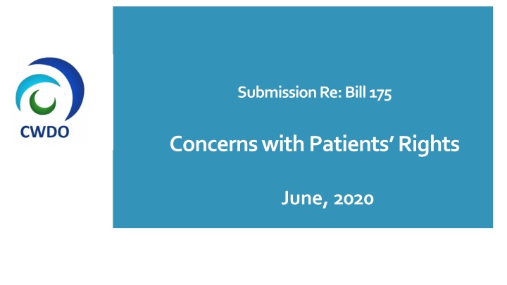 submission re bill 175