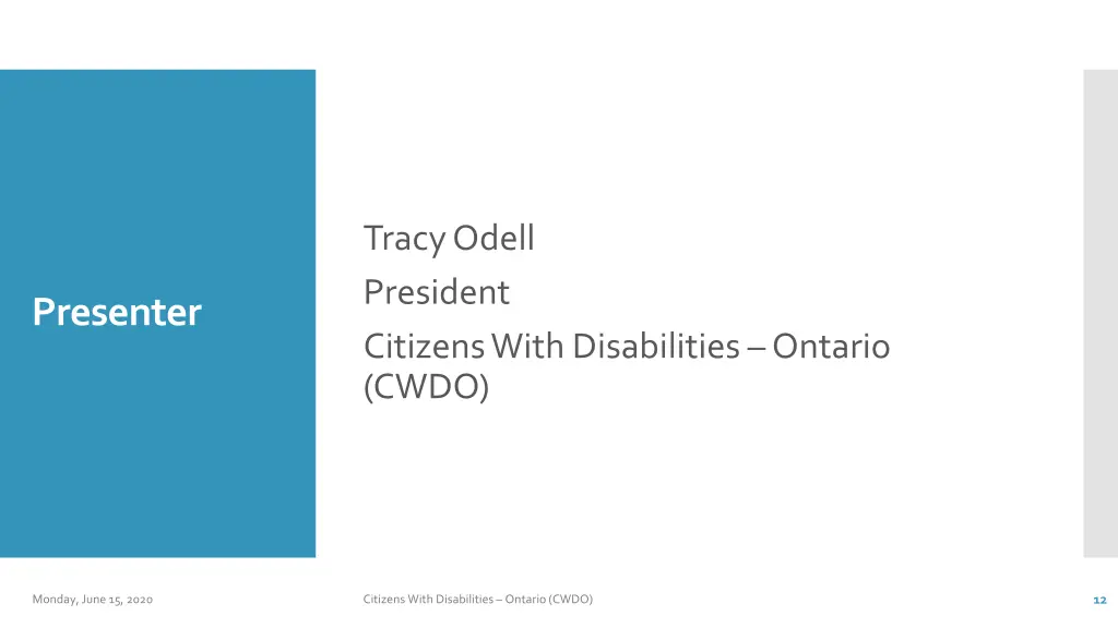 tracy odell president citizens with disabilities